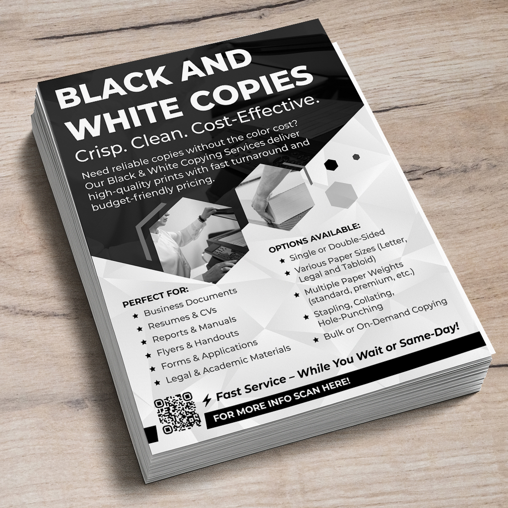 Black and White Copies
